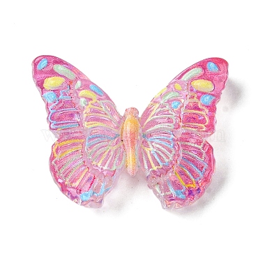 Hot Pink Butterfly Resin Cabochons
