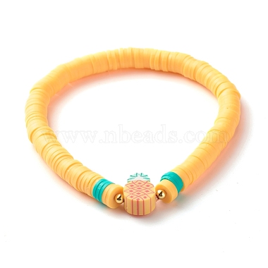 Synthetic Hematite & Polymer Clay Heishi Beads Stretch Bracelets Set(BJEW-JB07382)-8