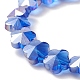 Galvanoplastie verre fleur de prunier perles enfants bracelets(BJEW-JB09172)-5