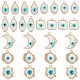 sunnyclue 32pcs 8 styles pendentifs en résine en alliage de placage en rack(RESI-SC0002-57)-1