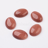 Synthetic Goldstone Flat Back Cabochons, Oval, 40x30x8.5mm(G-G741-30x40mm-10)