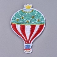 Computerized Embroidery Cloth Iron On/Sew On Patches, Costume Accessories, Hydrogen Balloon, Colorful, 75x50x1mm(DIY-D030-E05)