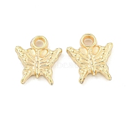 CCB Plastic Pendants, Butterfly Charms, Golden, 15x13x3mm, Hole: 2.3mm(CCB-L014-27G)