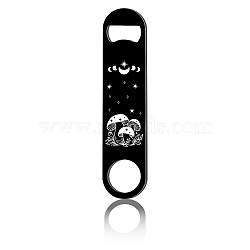 430 Stainless Steel Bottle Openers, Laser Cut, Rectangle, Mushroom, 178x40x2mm(AJEW-WH0259-011)