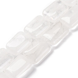 Natural Quartz Crystal Beads Strands, Rock Crystal Rectangle Beads, 18x13.5x5.5mm, Hole: 1.2mm, about 22pcs/strand, 15.75 inch(40cm)(G-T047-B32-01)