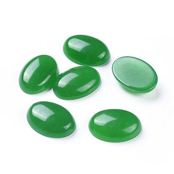 Natural White Jade Cabochons,  Dyed, Oval, 40x30mm
