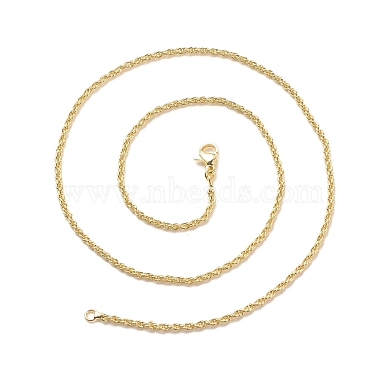 Brass Rope Chains Necklace for Women(NJEW-P265-16G)-3