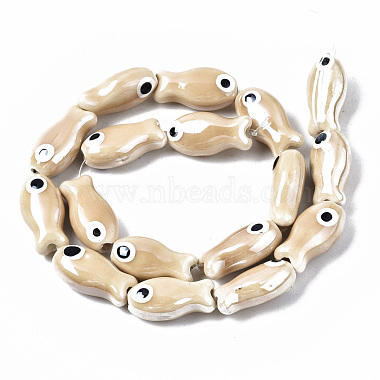 Handmade Porcelain Ceramic Beads Strands(PORC-T006-03K)-2