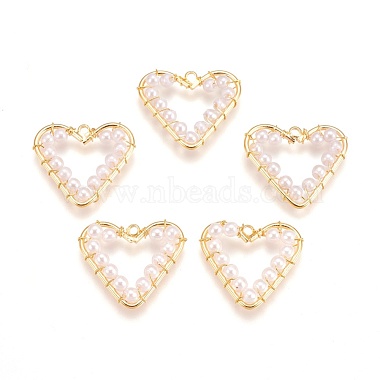 Real Gold Plated Heart Brass Pendants