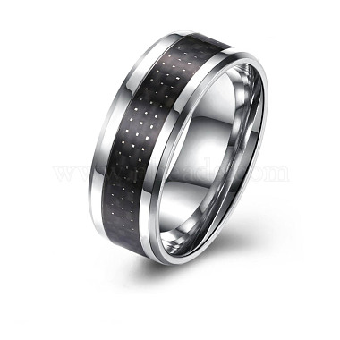 Black Titanium Steel Finger Rings