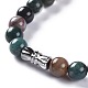 Round & Trapezoid Natural Gemstone Beaded Necklaces(NJEW-F103-13A)-4