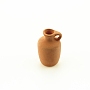 Mini Earthen Jar, with Handle, for Dollhouse Accessories, Pretending Prop Decorations, Coconut Brown, 18x30mm