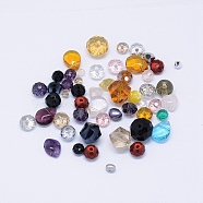 Glass Beads, Faceted/No Faceted, Mixed Shapes, 4~12x3~11mm, Hole: 0.8~1.5mm(GLAA-K032-01)