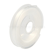 Flat Elastic Crystal String, String Cord Crystal Threads, White, 0.8mm, about 10.93 yards(10m)/roll(X-EW-F001-13)