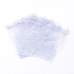 Organza Gift Bags with Drawstring, Jewelry Pouches, Wedding Party Christmas Favor Gift Bags, Light Grey, 30x20cm(OP-R016-20x30cm-05)