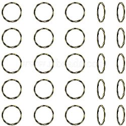 Tibetan Style Linking Rings, Circle Frames, Lead Free and Nickel Free, Antique Bronze, 22x1.5mm, 50pcs/box(PALLOY-UN0001-02AB-FF)