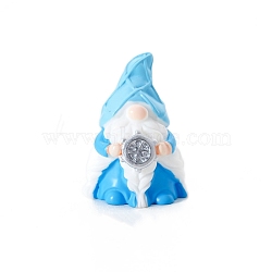 Resin Display Decorations, Gnome, Dodger Blue, 32x24mm(PW-WGA6C67-05)