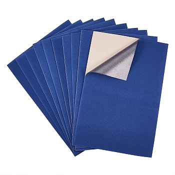 Jewelry Flocking Cloth, Self-adhesive Fabric, Marine Blue, 40x28.9~29cm