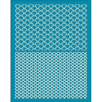Silk Screen Printing Stencil, for Painting on Wood, DIY Decoration T-Shirt Fabric, Scales Pattern, 100x127mm