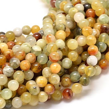 8mm Round Xiuyan Jade Beads