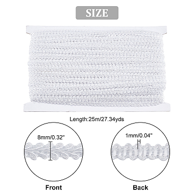 Polyester Braided Lace Trim(OCOR-WH0060-45A)-2