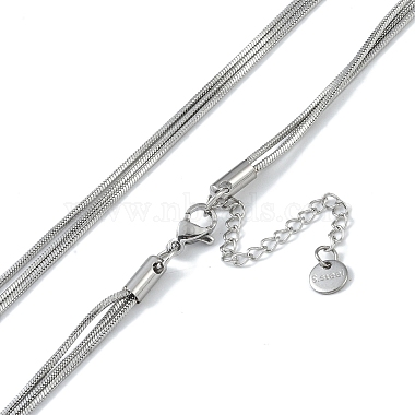 304 Stainless Steel Snake Chain Necklaces(NJEW-U004-05P)-3