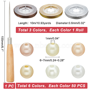 Pandahall Elite – kit de fabrication de bracelets et colliers en perles d'imitation(DIY-PH0009-35)-5