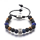 Natural Mixed Gemstone Braided Bead Bracelets(BJEW-G607-03)-1