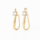 Brass Micro Pave Clear Cubic Zirconia Earring Hooks(X-ZIRC-S068-003-NF)-1