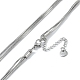 304 Stainless Steel Snake Chain Necklaces(NJEW-U004-05P)-3