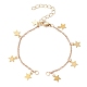 Star Brass Charm Cable Chain Link Bracelet Making(AJEW-JB01150-46)-1