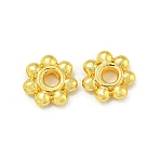 Rack Plating Zinc Alloy Spacer Beads, Long-Lasting Plated, Flower, Real 18K Gold Plated, 6x1.5mm, Hole: 1.5mm(FIND-T071-04G-C01)