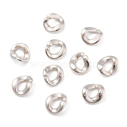 CCB Plastic Beads, Ring, Nickel Color, about 21.5mm long, 23mm wide, 3.5mm thick, hole: 12x10mm(PCCBH-271Y)