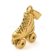 304 Stainless Steel Pendants, Ice Skates Charm, Golden, 23.5x15.5x7mm, Hole: 7.5x3.3mm(STAS-R229-19G)