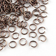 Aluminum Wire Open Jump Rings, Camel, 18 Gauge, 8x1.0mm, about 18000pcs/1000g(ALUM-R005-1.0x8-15)