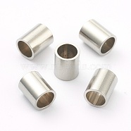 304 Stainless Steel Beads, Tube Beads, Stainless Steel Color, 6x5mm, Hole: 4mm(STAS-H160-06C-P)