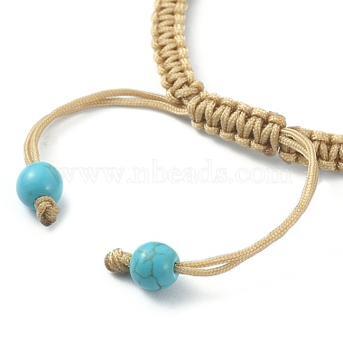 Starfish & Tortoise Synthetic Turquoise Braided Bead Bracelets(BJEW-JB09852)-4