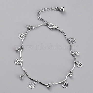 Brass Charm Anklets or Beaded Anklets(AJEW-B005-31P)-2