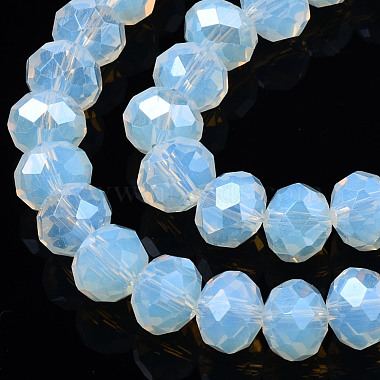 Chapelets de perles en verre galvanoplastique(X-EGLA-A034-J8mm-A10)-2