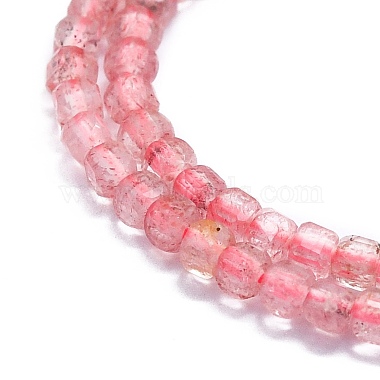 Natural Strawberry Quartz Beads Strands(G-P457-B01-38)-2