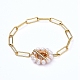 Brass Paperclip Chains Necklace & Bracelet Jewelry Sets(SJEW-JS01098)-6