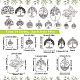 sunnyclue 56pcs 14 styles pendentifs en alliage de style tibétain(TIBEP-SC0002-29)-2