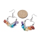 Natural Mixed Gemstone Chips Chandelier Earrings(EJEW-JE05418-01)-2