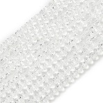 Transparent Glass Beads Strands, Rondelle, Faceted, Clear, 5x6x5mm, Hole: 1.2mm, about 98pcs/strand, 16.54~17.32''(42~44cm)(GLAA-G125-01A-01)
