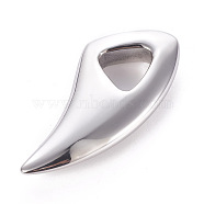 304 Stainless Steel Pendants, Scabbard, Stainless Steel Color, 52x24x8.5mm, Hole: 11mm(STAS-F218-04P)