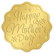 Self Adhesive Gold Foil Embossed Stickers, Medal Decoration Sticker, Mother's Day Themed Pattern, 5x5cm(DIY-WH0211-325)