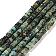 Natural African Turquoise(Jasper) Beads Strands, Disc, Heishi Beads, 4.5x2.5mm, Hole: 1mm, about 143~145pcs/strand, 14.88~15.08''(37.8~38.3cm)(G-A220-B03-01)