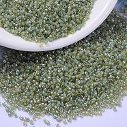 MIYUKI Delica Beads, Cylinder, Japanese Seed Beads, 11/0, (DB2052) Luminous Asparagus Green, 1.3x1.6mm, Hole: 0.8mm, about 2000pcs/10g(X-SEED-J020-DB2052)