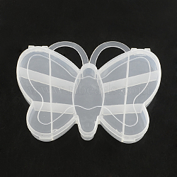 Butterfly Plastic Bead Storage Containers, 13 Compartments, Clear, 11.2x13.8x1.9cm(X-CON-Q023-14)