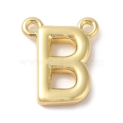 Rack Plating Brass Pendants, Long-Lasting Plated, Lead Free & Cadmium Free, Letter Charms, Real 18K Gold Plated, Letter B, 11x9x2mm, Hole: 1mm(KK-L216-003G-B)